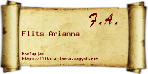 Flits Arianna névjegykártya
